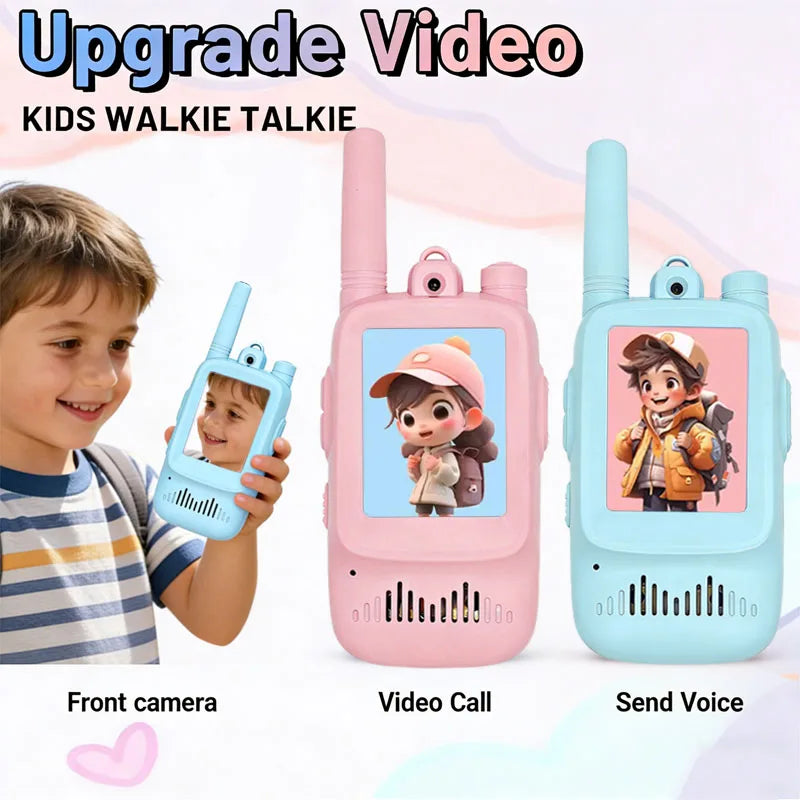 Kids Video Walkie Talkie Set 2-Pack | Rechargeable, HD Screen, 300m Range | Av8Store Australia AEX Av8Store