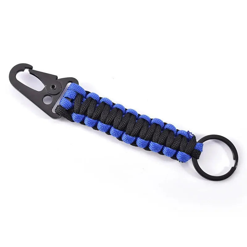 Outdoor Paracord Rope Keychain – EDC Survival Lanyard | Military Emergency Cord Key Chain for Hiking & Camping AEX