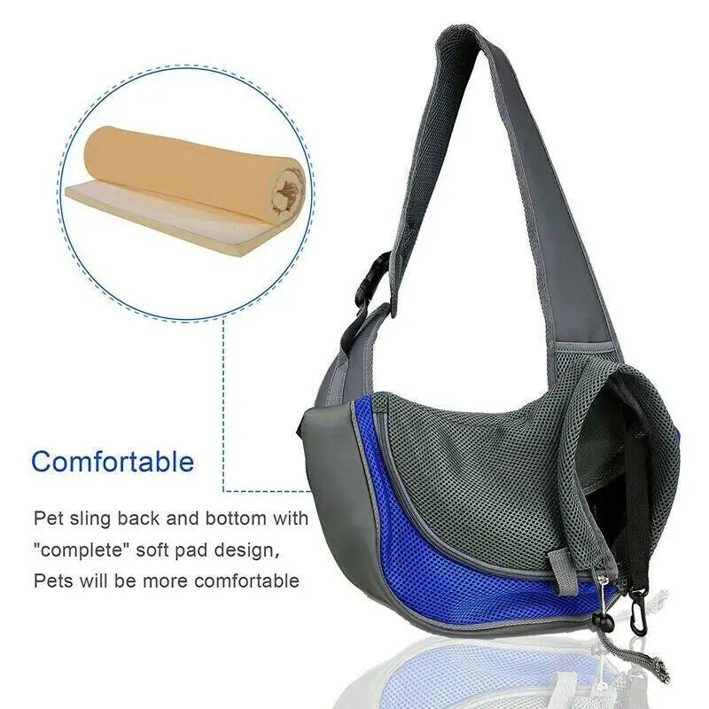 Pet Puppy Sling Carrier Bag – Mesh Oxford Shoulder Pouch for Small Dogs | Outdoor Travel AEX Av8Store