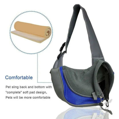 Pet Puppy Sling Carrier Bag – Mesh Oxford Shoulder Pouch for Small Dogs | Outdoor Travel AEX Av8Store