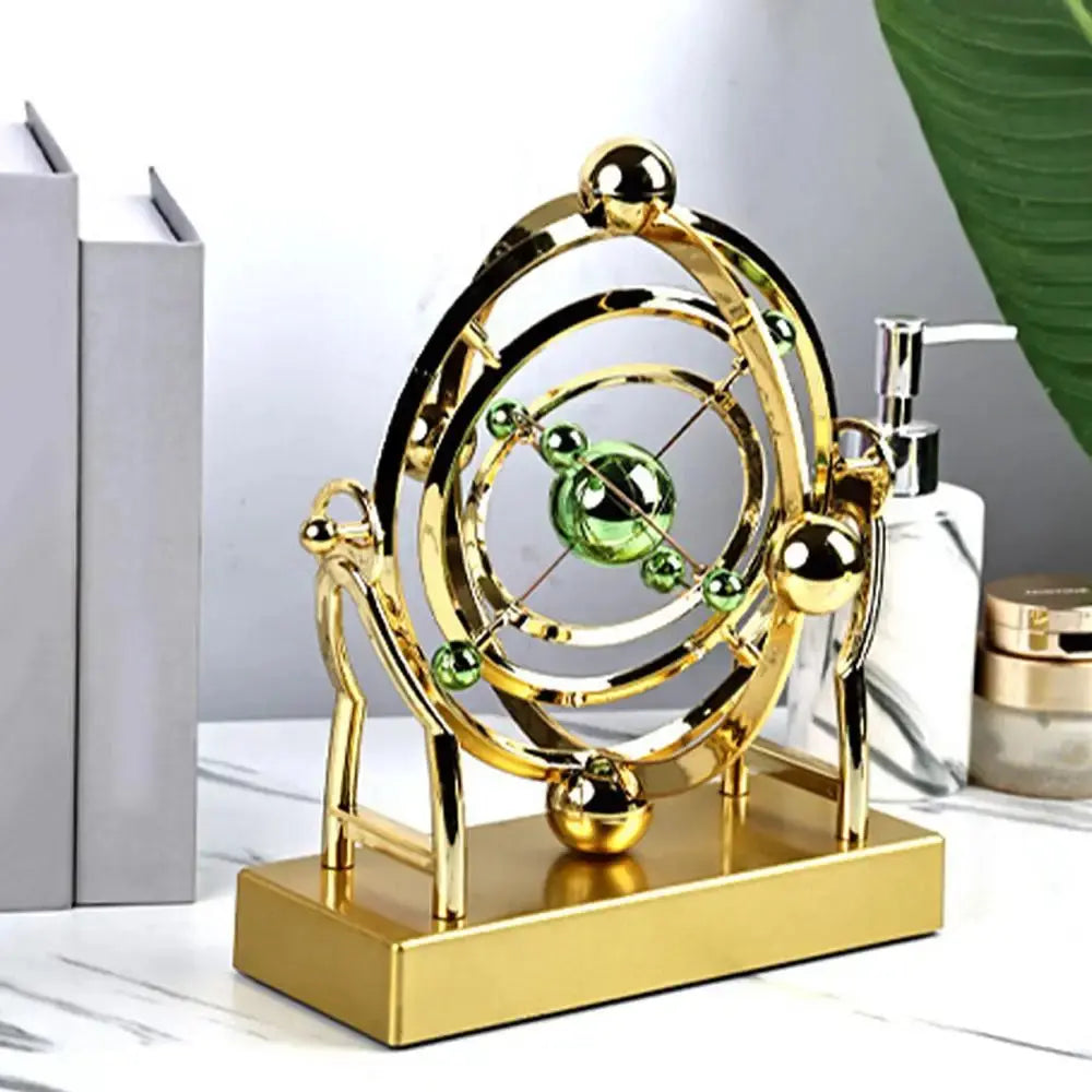 Celestial Orbit Pendulum – Kinetic Art Rotating Sculpture for Desk, Home Office & Study | Av8store.com.au AEX