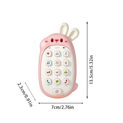 Baby Rabbit Toy Mobile Phone – Chewable Teether, Music Buttons, No‑Battery Early Learning Toy Av8Store Av8Store