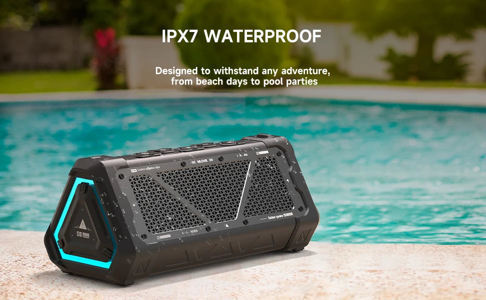 MLOVE P3 Outdoor Bluetooth Speaker | 40W, IP67, Bluetooth 5.3, RGB