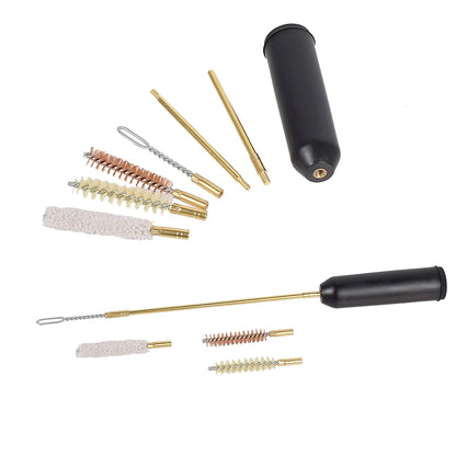 Tactical Pistol Cleaning Kit 16-Piece  | Universal 9mm .22 .357 .38 .40 .44 .45 | Compact Handgun Firearm Set