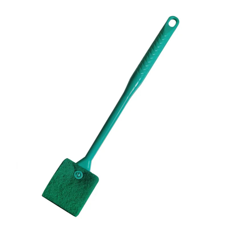 Fish Tank Cleaning Brush Long Handle Double‑Sided Aquarium Algae Scrubber Glass Cleaner Tool AEX Av8Store