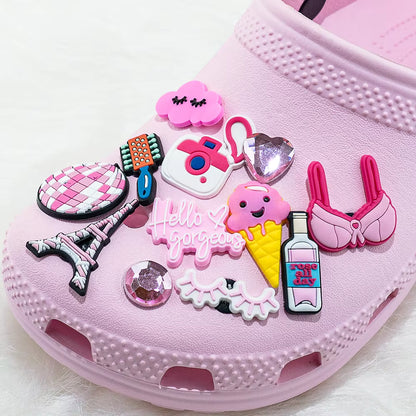 Shoe Charms for Crocs - 100pc Pink Set for Girls AU