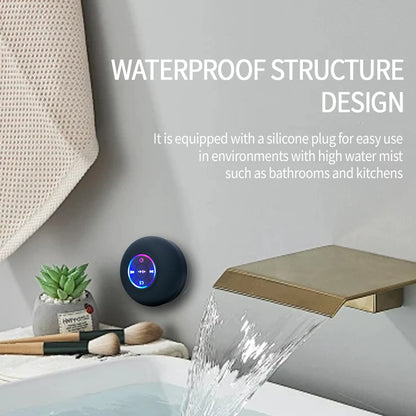 Portable Bluetooth Shower Speaker – IPX4 Waterproof, LED Light, Suction Cup | Wireless Outdoor Speaker