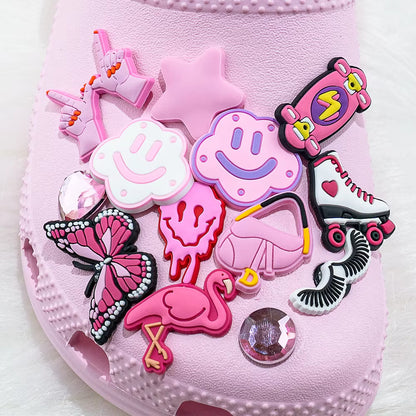 Shoe Charms for Crocs - 100pc Pink Set for Girls AU