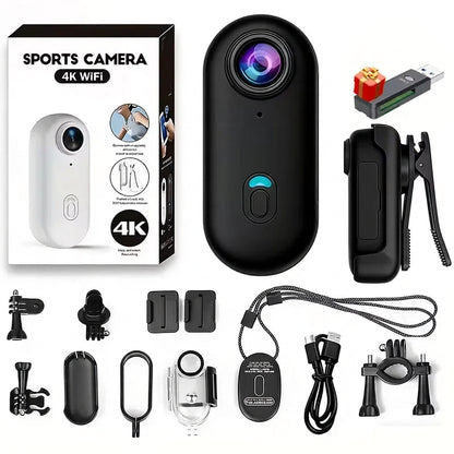 Mini pocket magnetic wearable 4K WiFi action camera