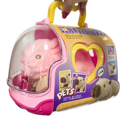 Electric Capybara Walking Plush Toy with Sound | Interactive Kids Gift | Pink & Brown | Av8Store Australia AEX Av8Store