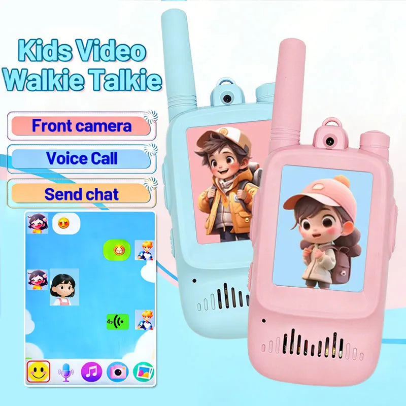 Kids Video Walkie Talkie Set 2-Pack | Rechargeable, HD Screen, 300m Range | Av8Store Australia AEX Av8Store