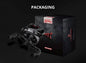 Baitcasting reel and packaging with 'KastKing' branding on a black background