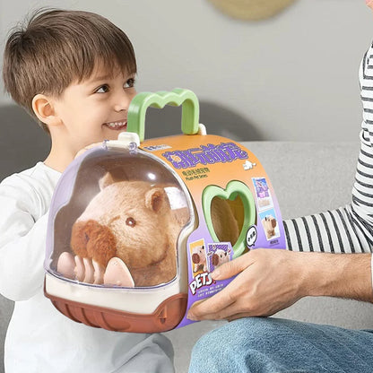 Electric Capybara Walking Plush Toy with Sound | Interactive Kids Gift | Pink & Brown | Av8Store Australia AEX Av8Store
