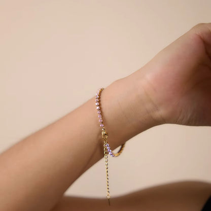 Women's Multicolour Zircon Tennis Bracelet | 18K Gold Plated | Gift for Her AEX Av8Store