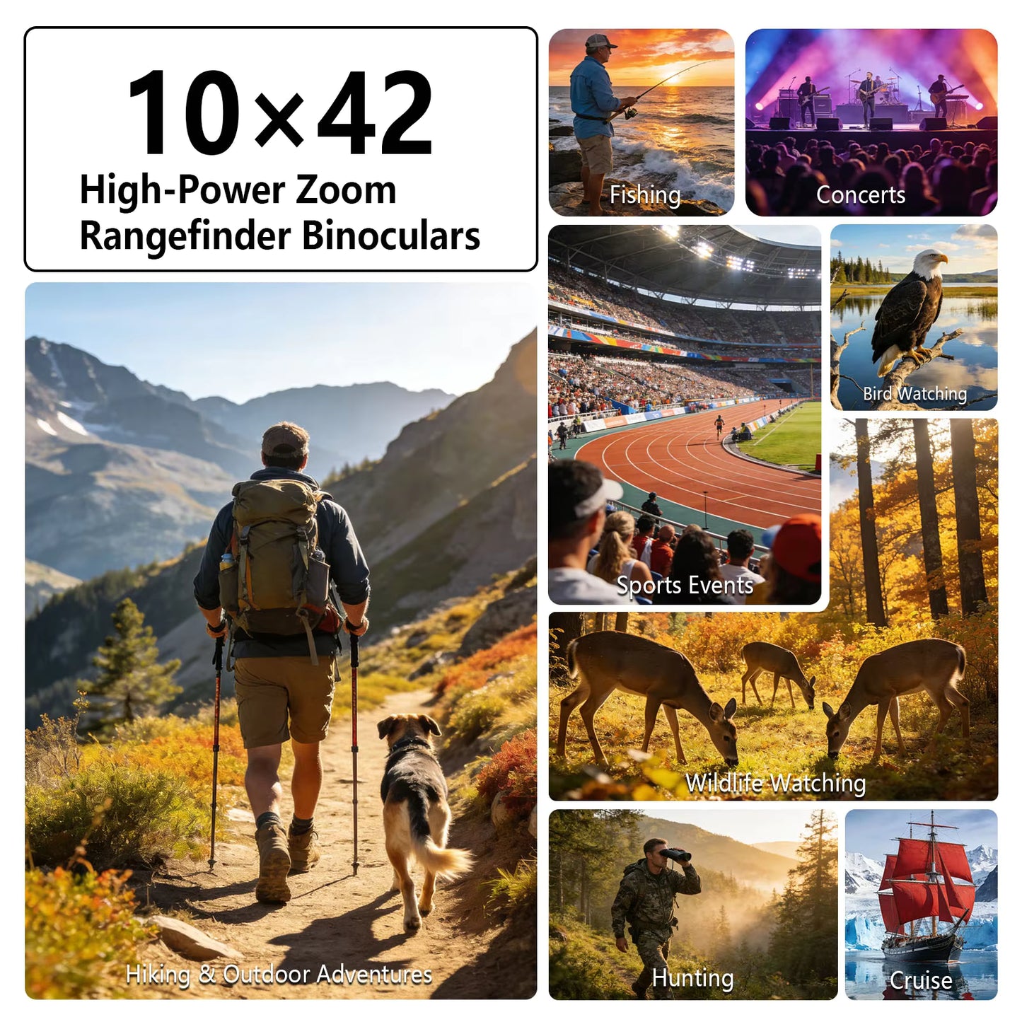 BOSHIWEI 10x42 Laser Rangefinder Binoculars | ED Lens, IPX7, 2400m Range | Av8Store Australia AEX Av8Store