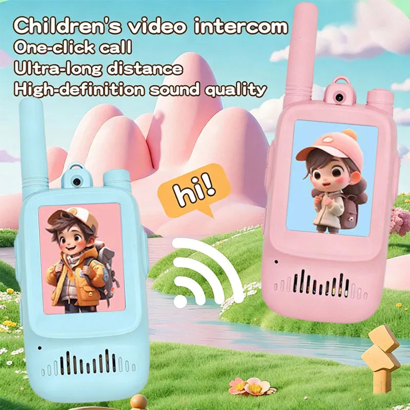 Kids Video Walkie Talkie Set 2-Pack | Rechargeable, HD Screen, 300m Range | Av8Store Australia AEX Av8Store