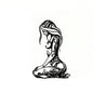1PC Kneeling Woman Wall Art | Modern Black Metal Line Decor for Bedroom Bathroom AEX