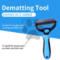2-in-1 Pet Dematting & Deshedding Brush for Dogs & Cats