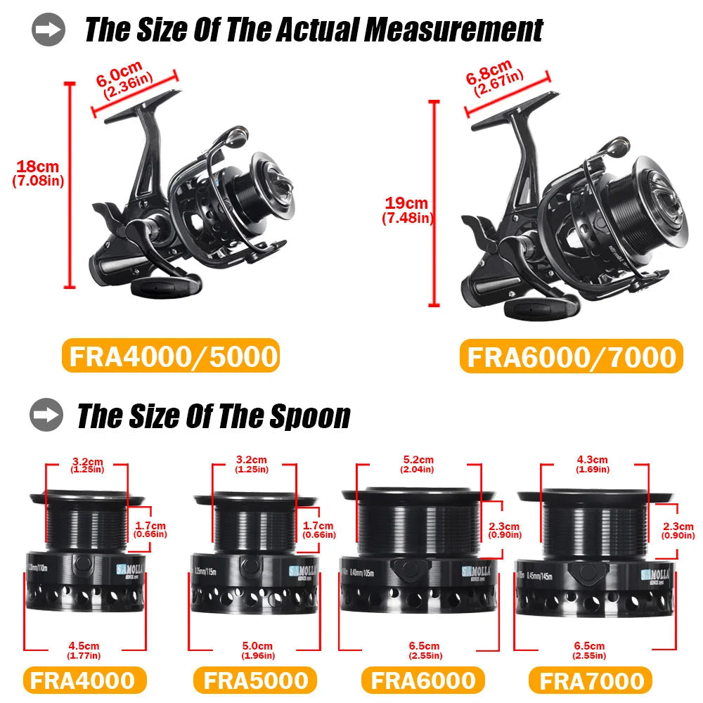 Fishing Double Drag Spinning Reel 7000 – 12KG Drag, Large Spool for Freshwater, Estuary & Light Saltwater | Av8store.com.au AEX Av8Store