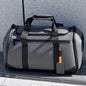 Unisex travel duffel bag with multiple pockets - side view