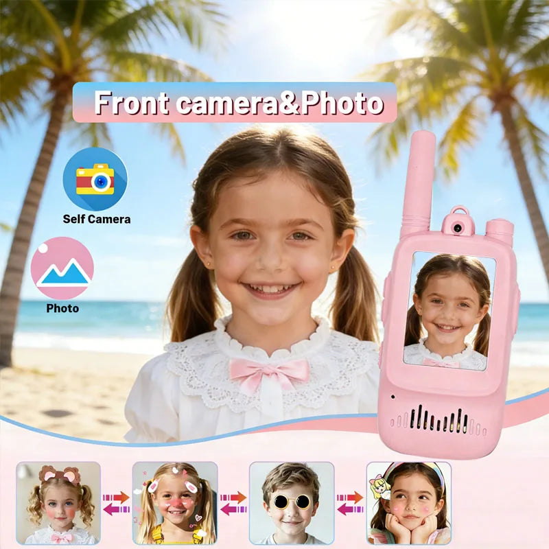 Kids Video Walkie Talkie Set 2-Pack | Rechargeable, HD Screen, 300m Range | Av8Store Australia AEX Av8Store