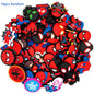 Collection of Spider-Man themed rubber duckies on a white background