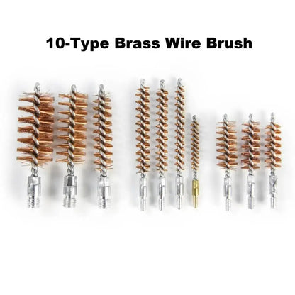 Universal Gun Cleaning Kit Rifle Pistol Shotgun Brush Set in Wooden Storage Box AEX