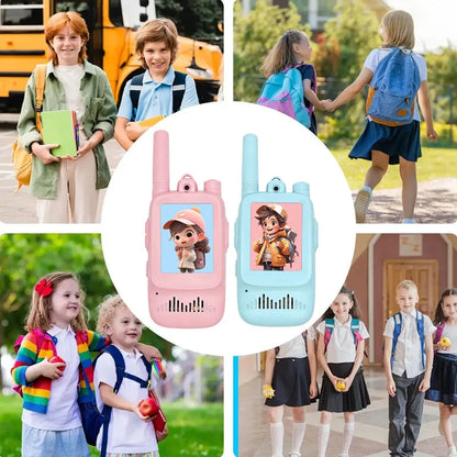 Kids Video Walkie Talkie Set 2-Pack | Rechargeable, HD Screen, 300m Range | Av8Store Australia AEX Av8Store