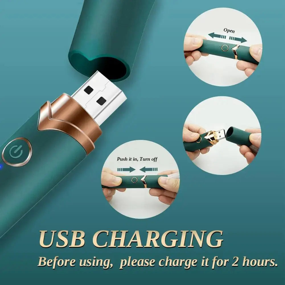 Electric Vibrating Makeup Brush – USB Rechargeable Beauty Tool, Soft Bristles, Portable | Av8store.com.au AEX