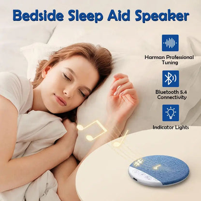 Under-Pillow Sleep Speaker – Bluetooth 5.4, White Noise & Nature Sounds, 48Hr Battery | Slim Sleep Aid