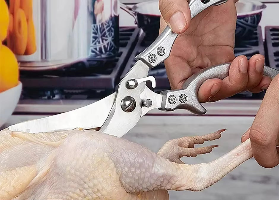 Kitchen Scissors Chicken Bone Kitchen Shears,Duck Fish Cutter Stainless Steel Fish Scissors Scale Clean Cook Scissors Knife Av8Store Av8Store