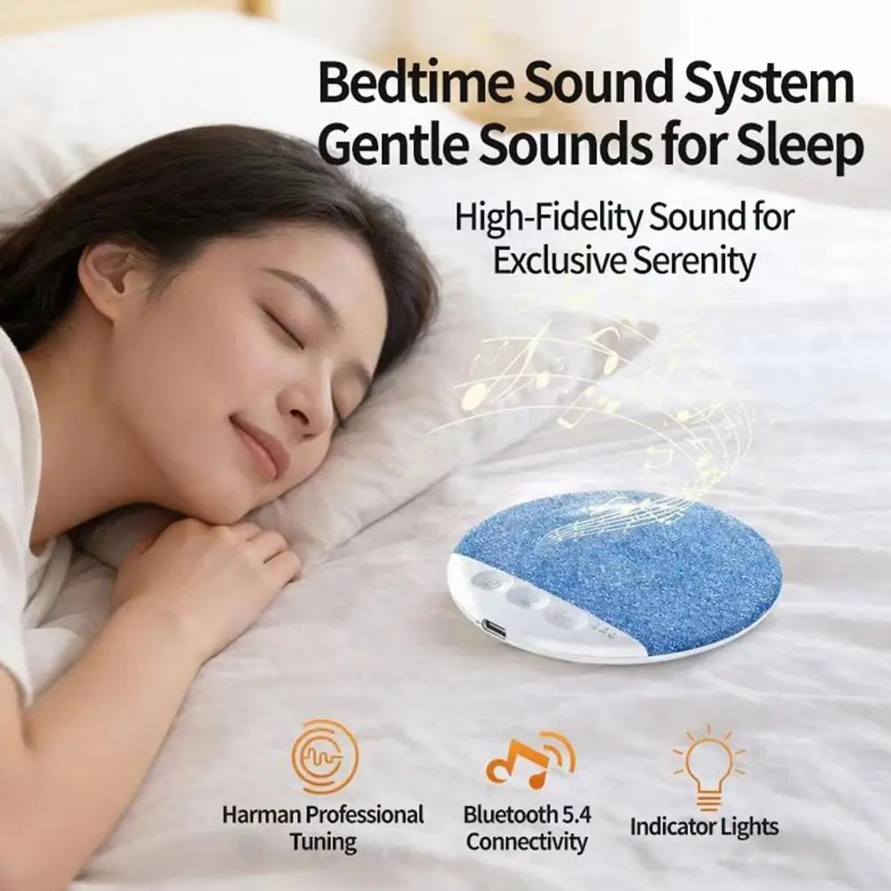 Under-Pillow Sleep Speaker – Bluetooth 5.4, White Noise & Nature Sounds, 48Hr Battery | Slim Sleep Aid