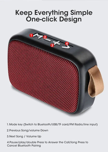 Portable Bluetooth Speaker with FM Radio & MP3 Player – Mini Wireless Speaker