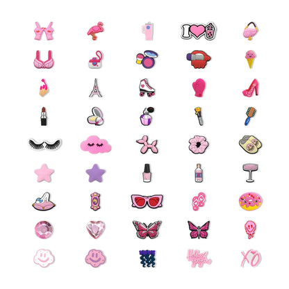 Shoe Charms for Crocs - 100pc Pink Set for Girls AU
