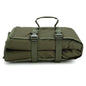 Av8Store tactical shooting mat rolled and strapped for compact storage - waterproof 900D nylon in green