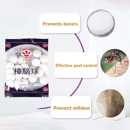 Moth Ball Insect Repellent Balls – 100 Pack | Closet & Drawer Deodoriser