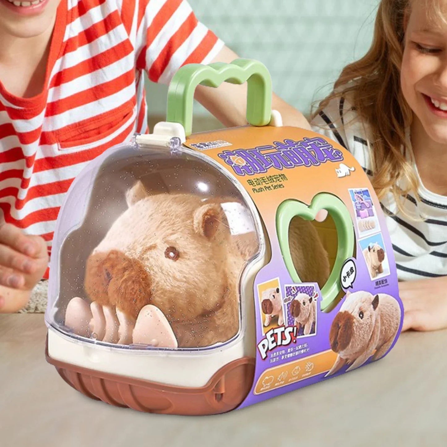 Electric Capybara Walking Plush Toy with Sound | Interactive Kids Gift | Pink & Brown | Av8Store Australia AEX Av8Store