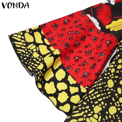 Three pieces of fabric with different patterns on a white background, branded 'Vonda'.