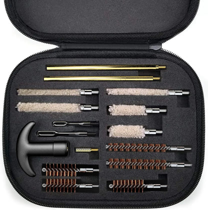 Tactical Pistol Cleaning Kit 16-Piece  | Universal 9mm .22 .357 .38 .40 .44 .45 | Compact Handgun Firearm Set
