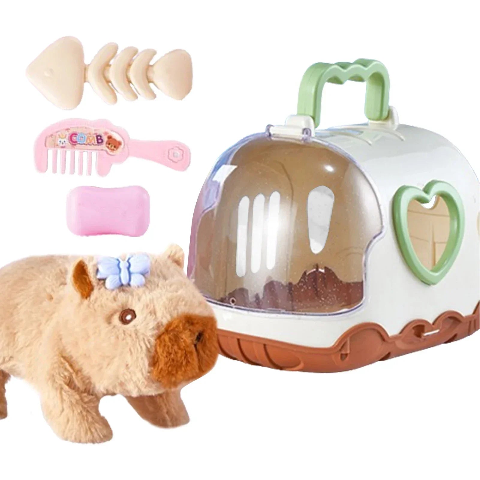 Electric Capybara Walking Plush Toy with Sound | Interactive Kids Gift | Pink & Brown | Av8Store Australia AEX Av8Store