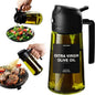 470ml Oil Sprayer 2‑in‑1 Olive Oil Dispenser Thick Glass Spray Bottle with Stickers AEX