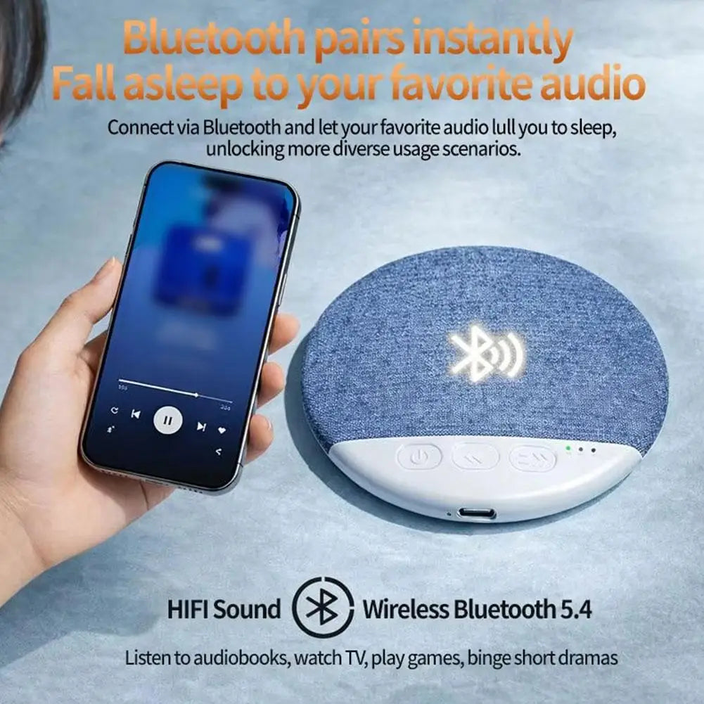 Under-Pillow Sleep Speaker – Bluetooth 5.4, White Noise & Nature Sounds, 48Hr Battery | Slim Sleep Aid
