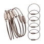 Stainless steel wire rope keyring screw lock loops 15cm