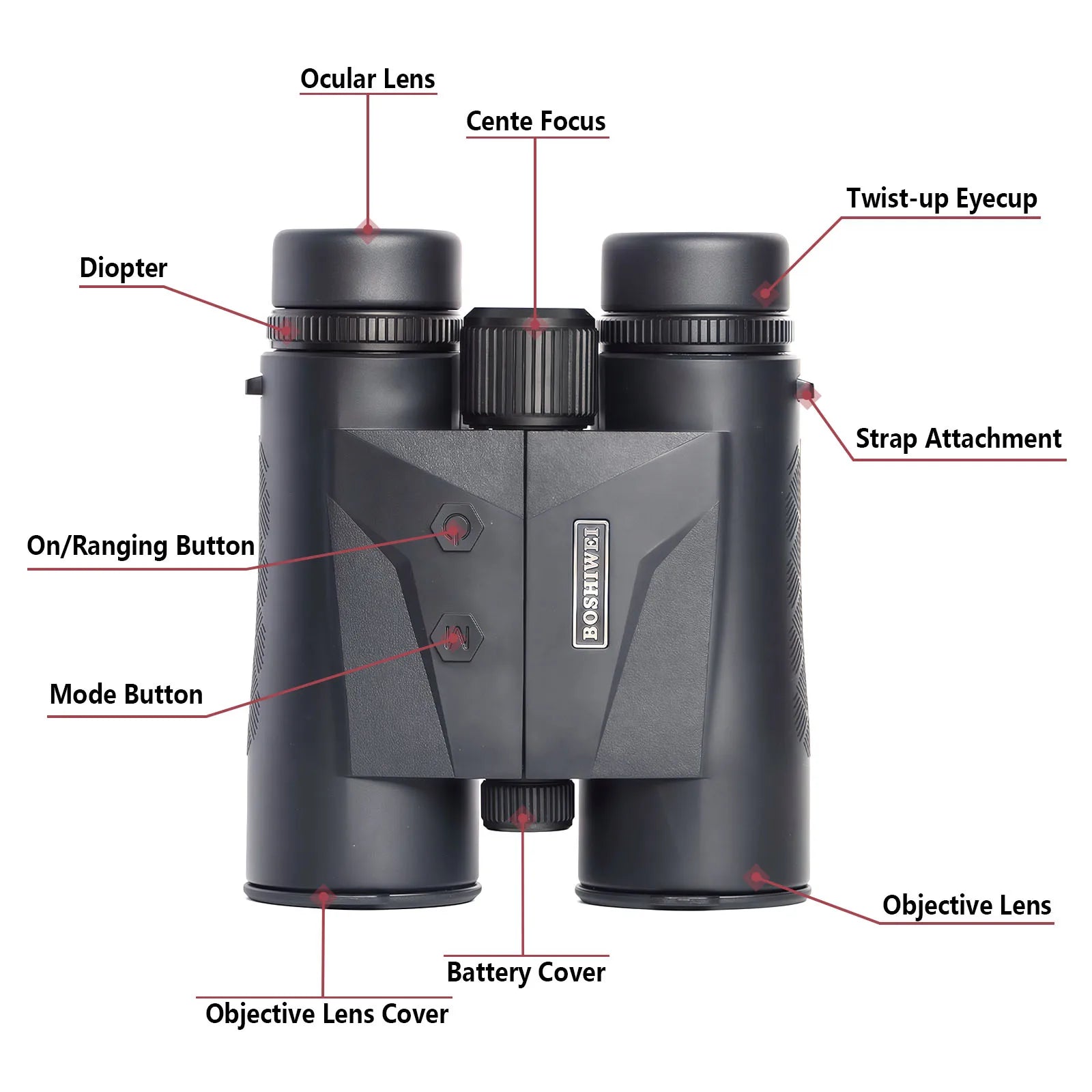 BOSHIWEI 10x42 Laser Rangefinder Binoculars | 1500m Range, IPX5, BAK4 HD Optics | Av8Store Australia AEX Av8Store