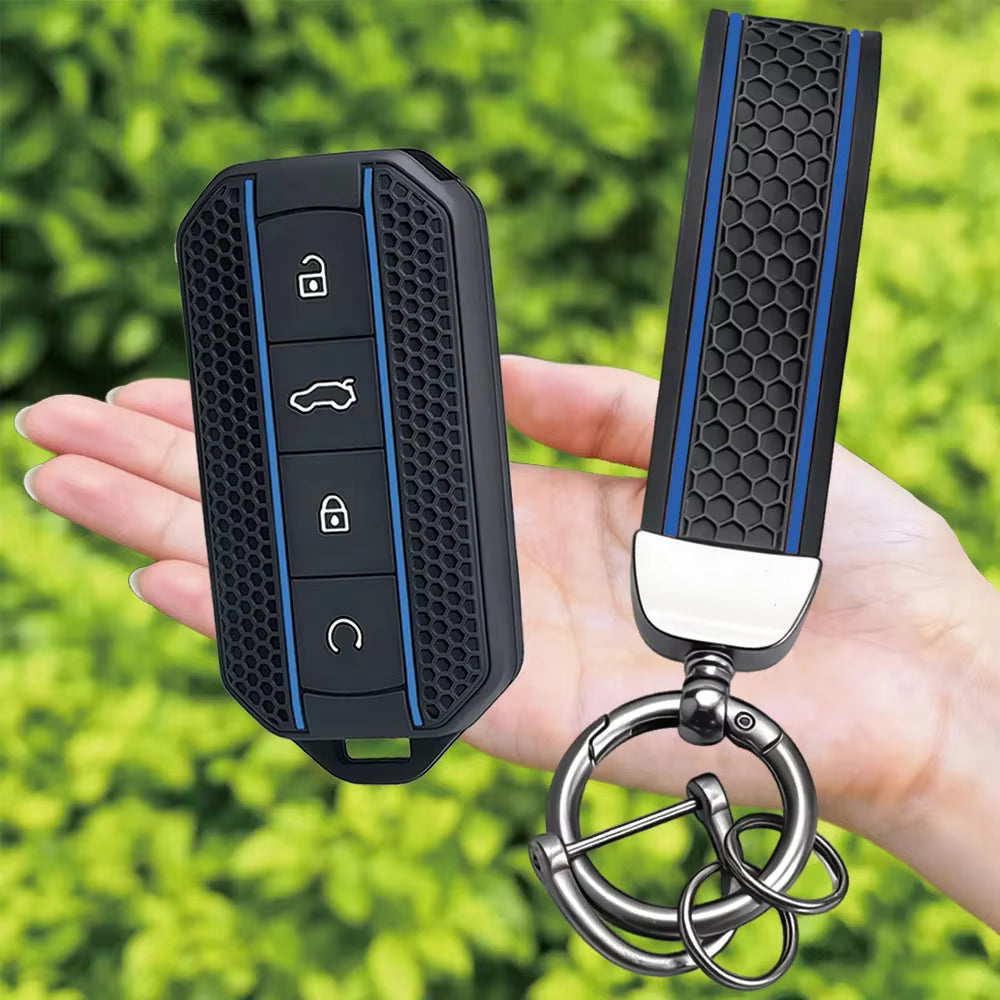 Silicone Car Key Cover – 4 Button for Chery Jaecoo 5 EV, J5 & J7 (2025)