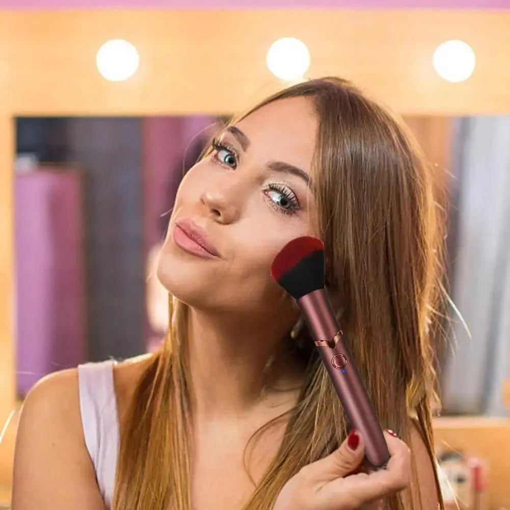 Electric Vibrating Makeup Brush – USB Rechargeable Beauty Tool, Soft Bristles, Portable | Av8store.com.au AEX