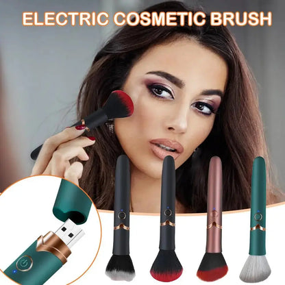 Electric Vibrating Makeup Brush – USB Rechargeable Beauty Tool, Soft Bristles, Portable | Av8store.com.au AEX