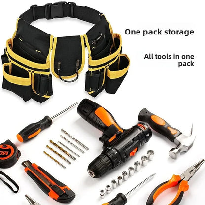 Heavy Duty Tool Belt Bag with Detachable Pouch | Multi-Pocket Waist Apron | Men & Women