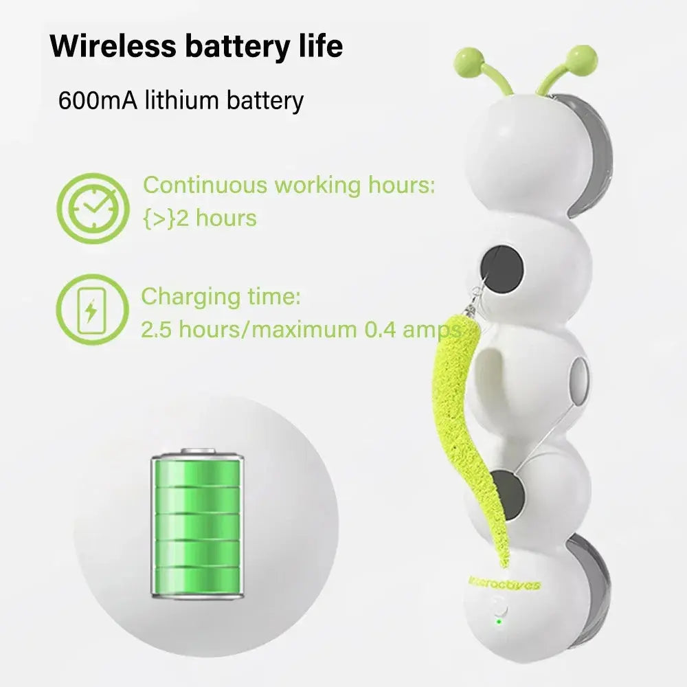 Caterpillar Interactive Cat Toy Motion‑Activated Rechargeable Wack‑A‑Worm Teasing Post AEX Av8Store