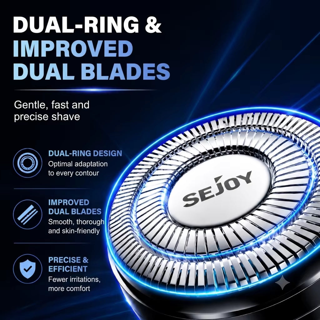 7D Floating 5-in-1 Electric Head Shaver for Bald Men | IPX7, LED, USB-C Fast Charge